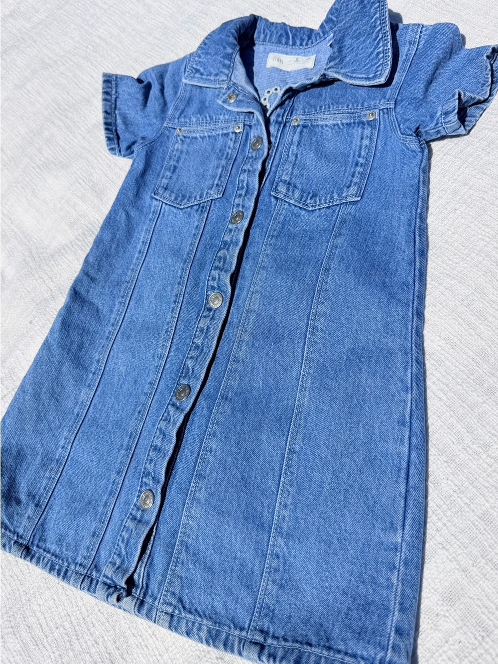 Zara Light Blue Denim Dress